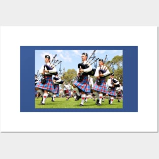 Scottish Highland Pipe & Drum Band Posters and Art